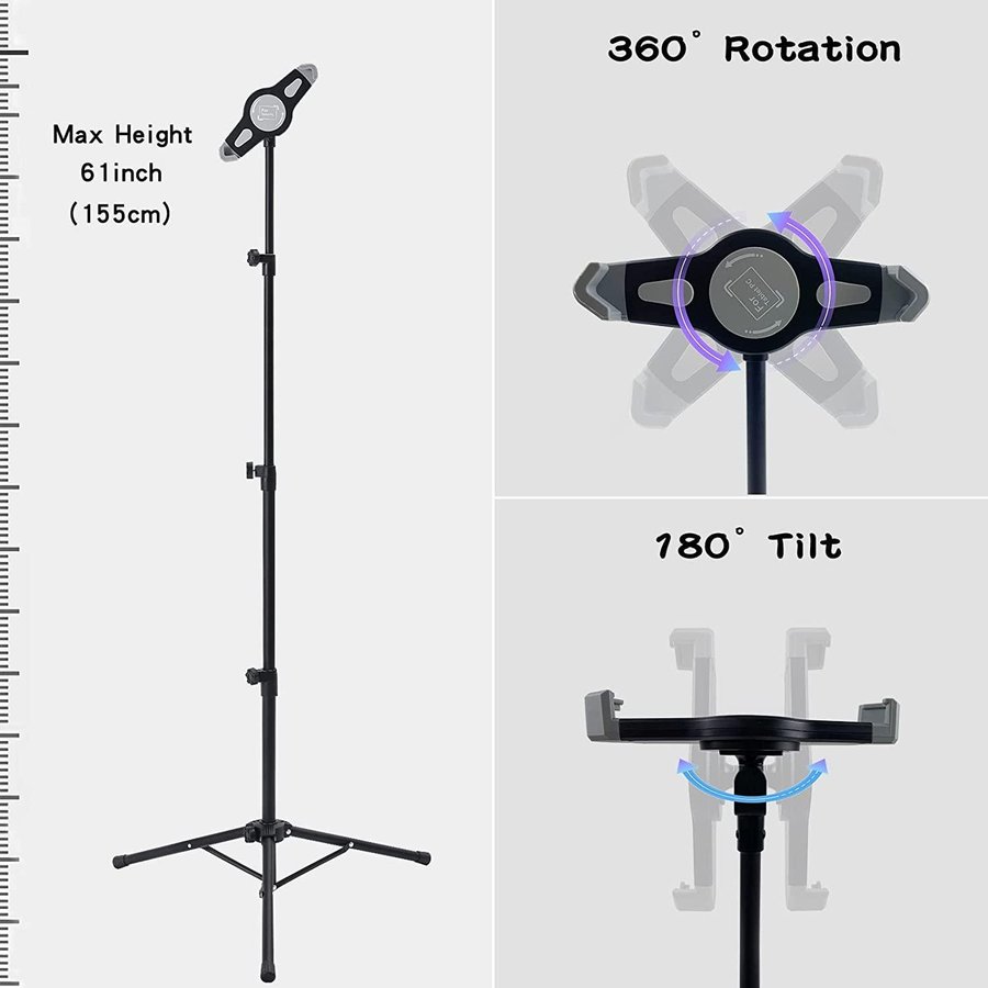 NYTT Universal tripodstativ för iPad + andra surfplattor | 10-14" | Nypris 429kr