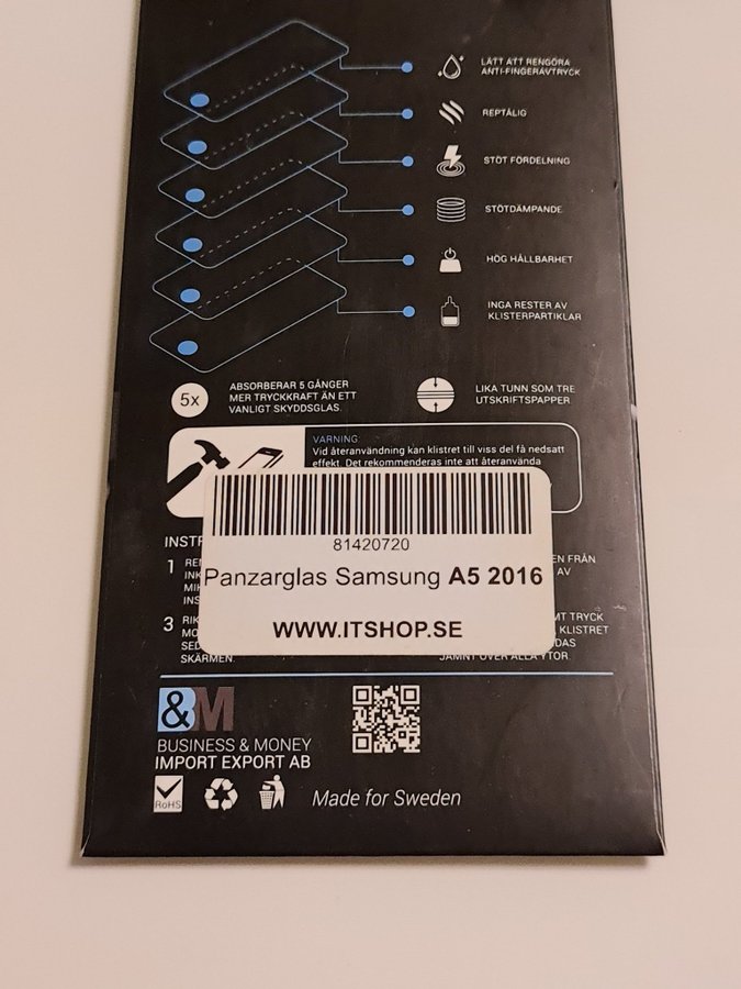 Samsung Galaxy A5 skärmskydd