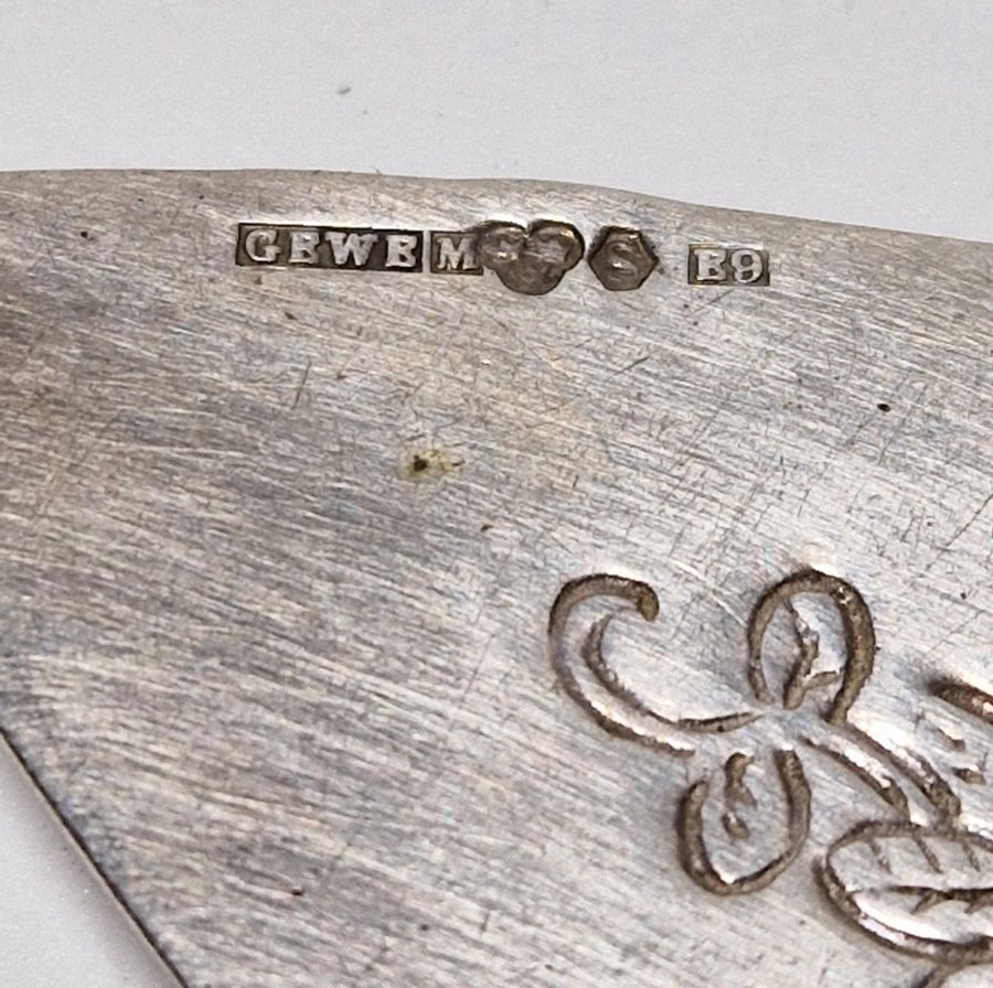 Tårtspade i silver GEWE Gewe Silvervarufabriken AB Malmö 1955