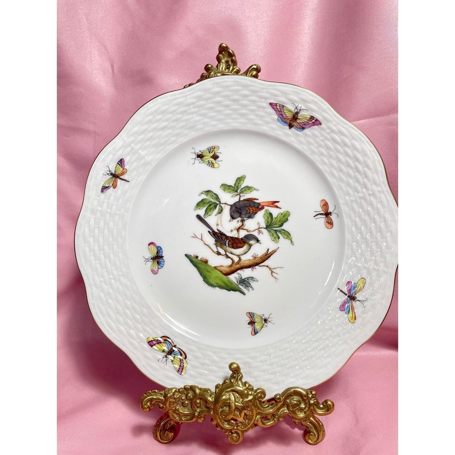 HEREND En tallrik 19 cm serien Rothschild Birds samlarobjekt