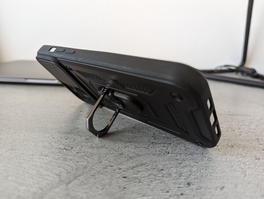 iPhone 14 Plus skal med mobilhållare och kameraskydd HELT