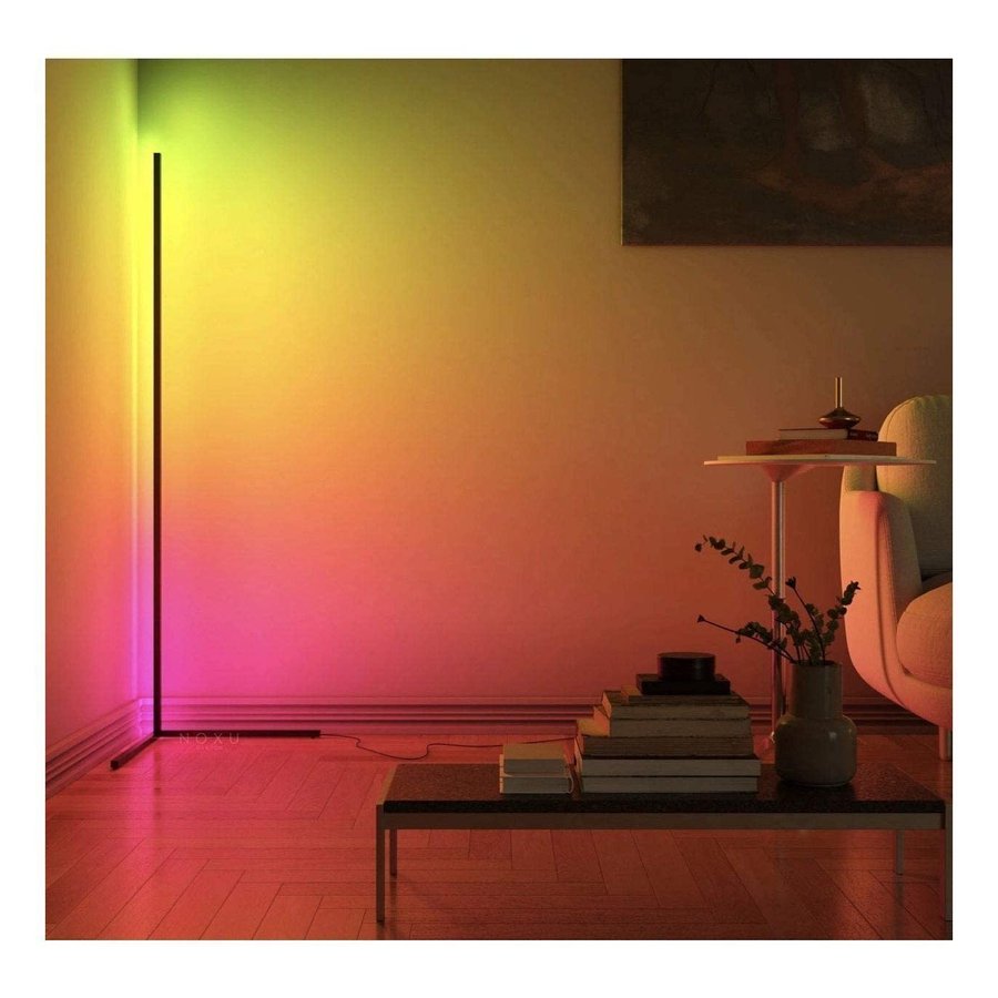 MODERN HÖRN DIMBAR RGB GOLVLAMPA LUMIÈRE MED fjärrkontroll och färgförändring