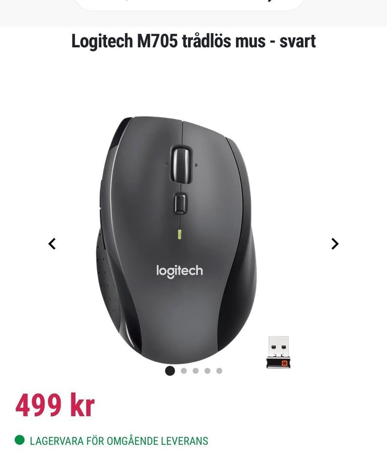 Logitech Marathon trådlös laser-mus M705