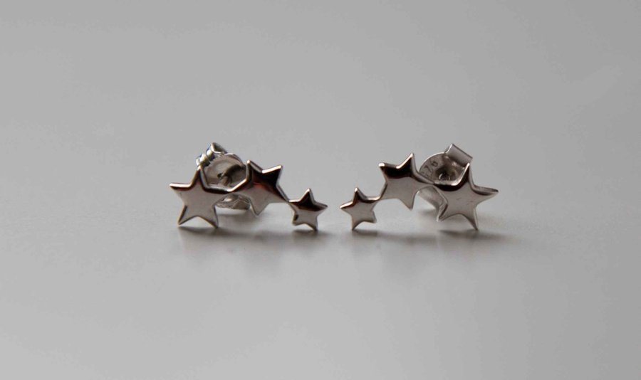 Missoma star studs earrings silver hallmark 925 pristine