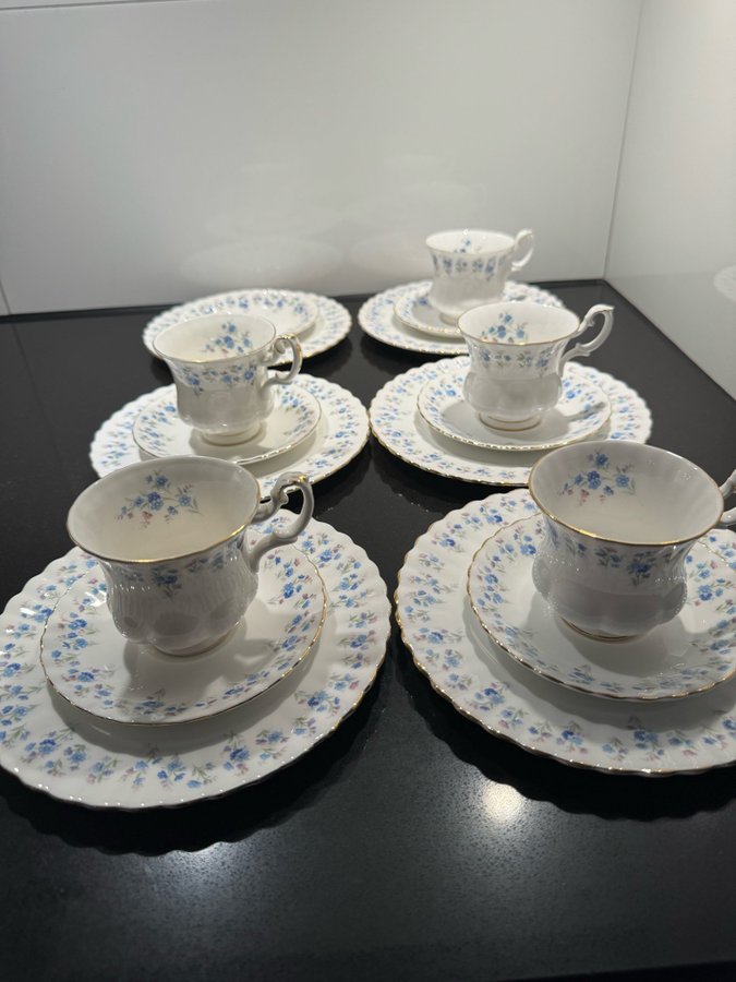 Royal Albert ”Memory Lane”Bone China England 17del kaffeservis