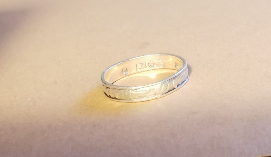 Silver ring stämplat 15 5 mm i d Kattfot mm Vintage Äldre