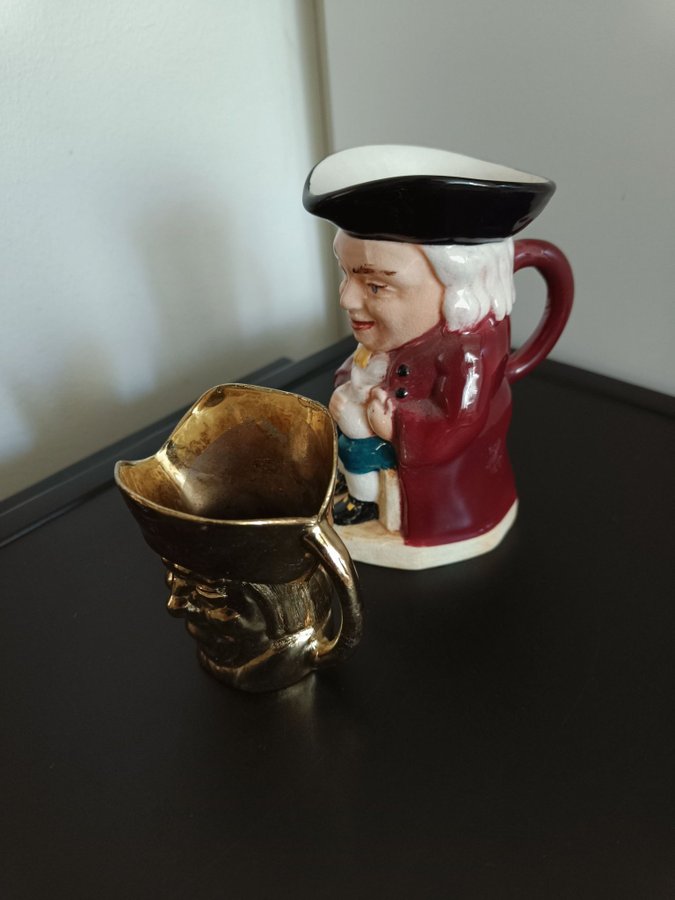 2ST TOBY JUG ANSIK TODDYKANNA 1900TAL MADE IN ENGLAND