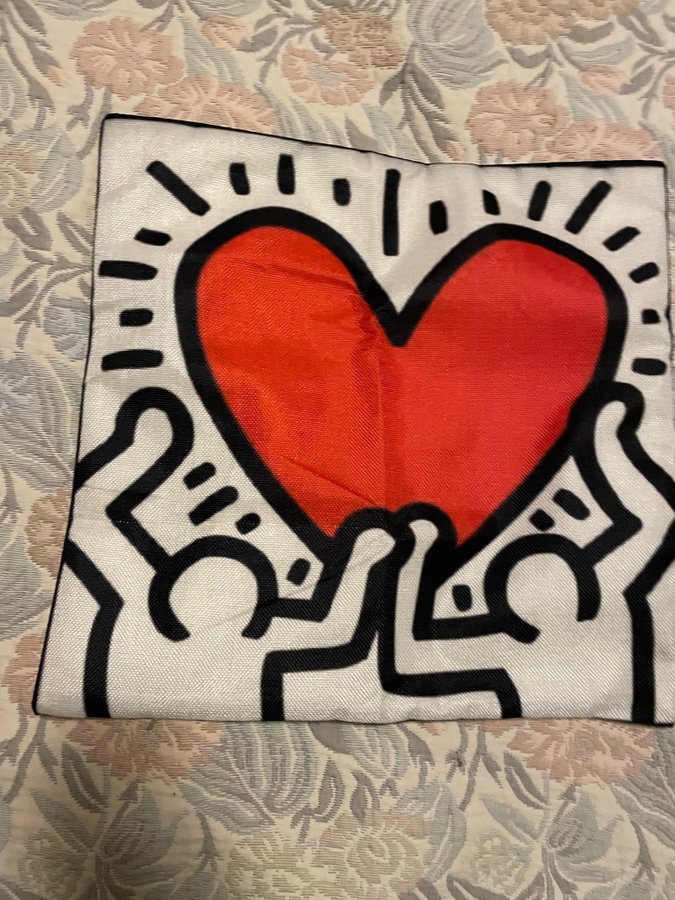 Efter Keith Haring Prydnadskudde med klassiskt motiv