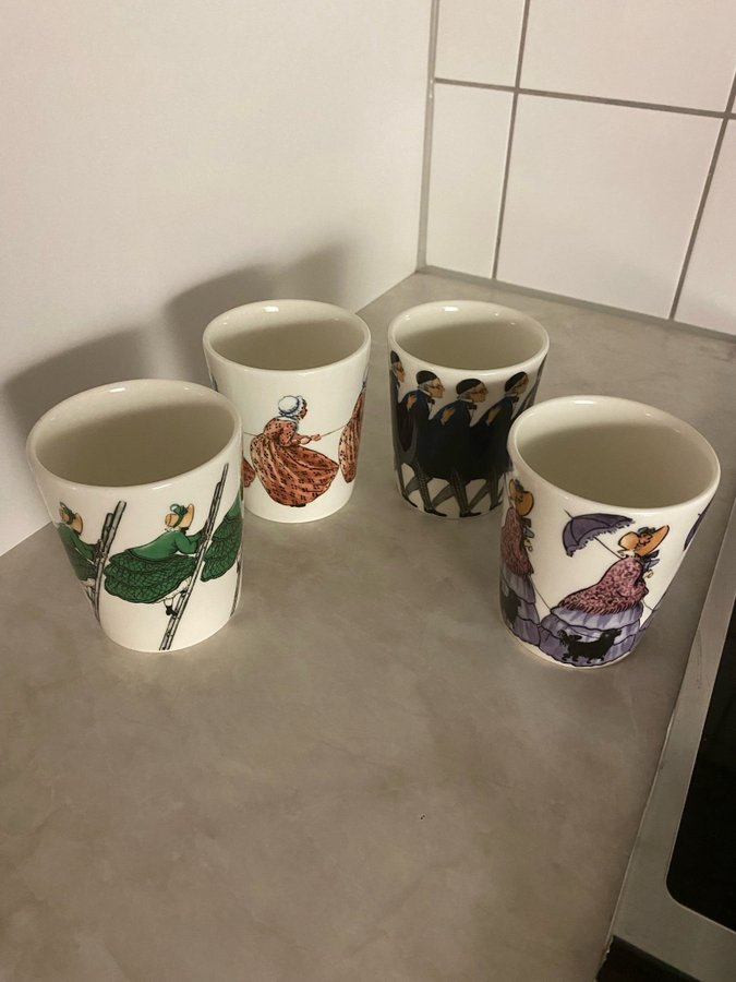 Elsa Beskow mugg x 4