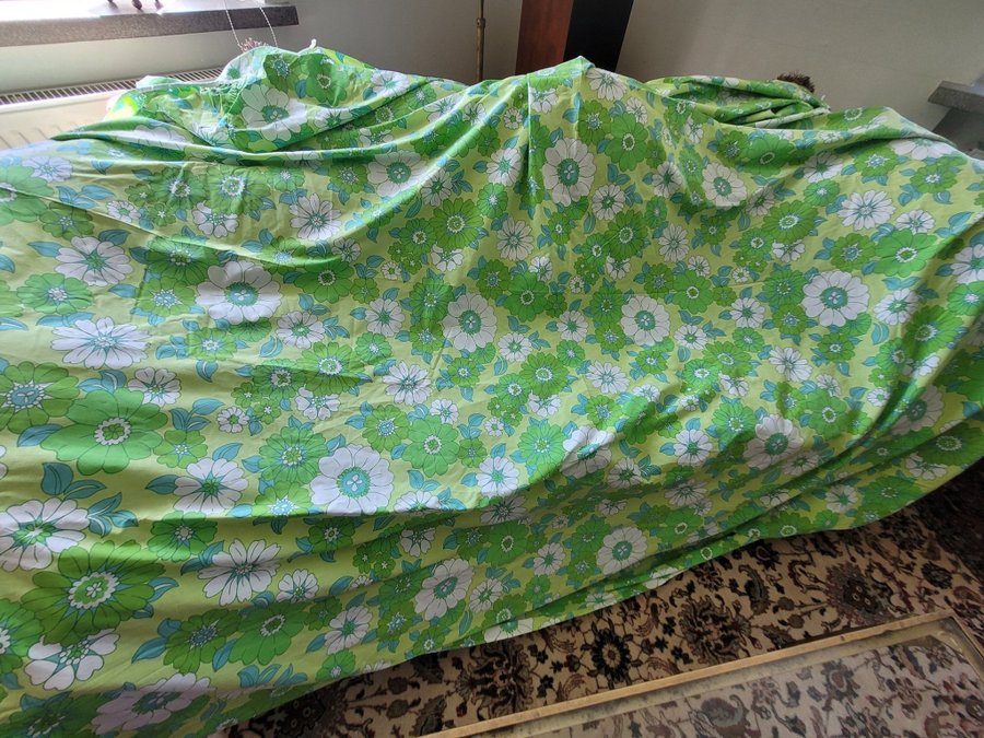 Härlig stor retro textil madrass överdrag? Fieldcrest California Made in Usa