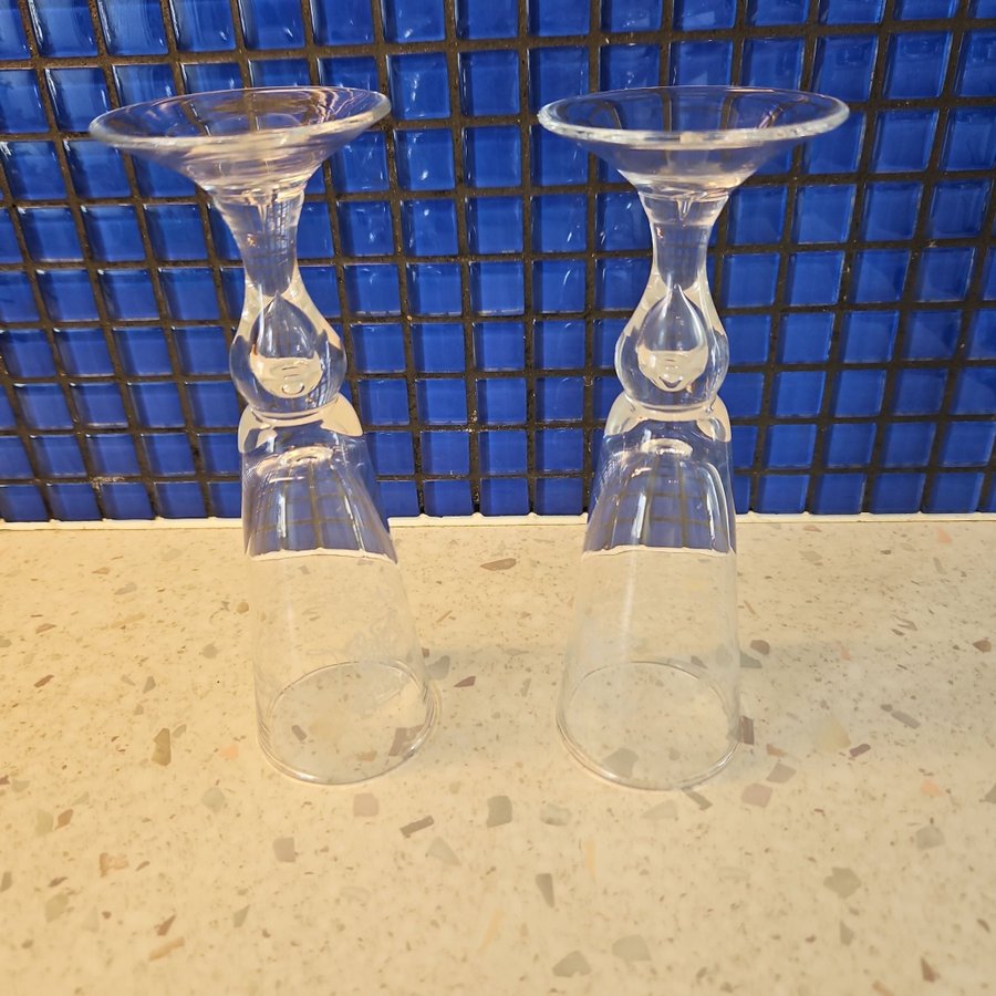 Reijmyre champagneglas Antik gamla telefon kristallglas