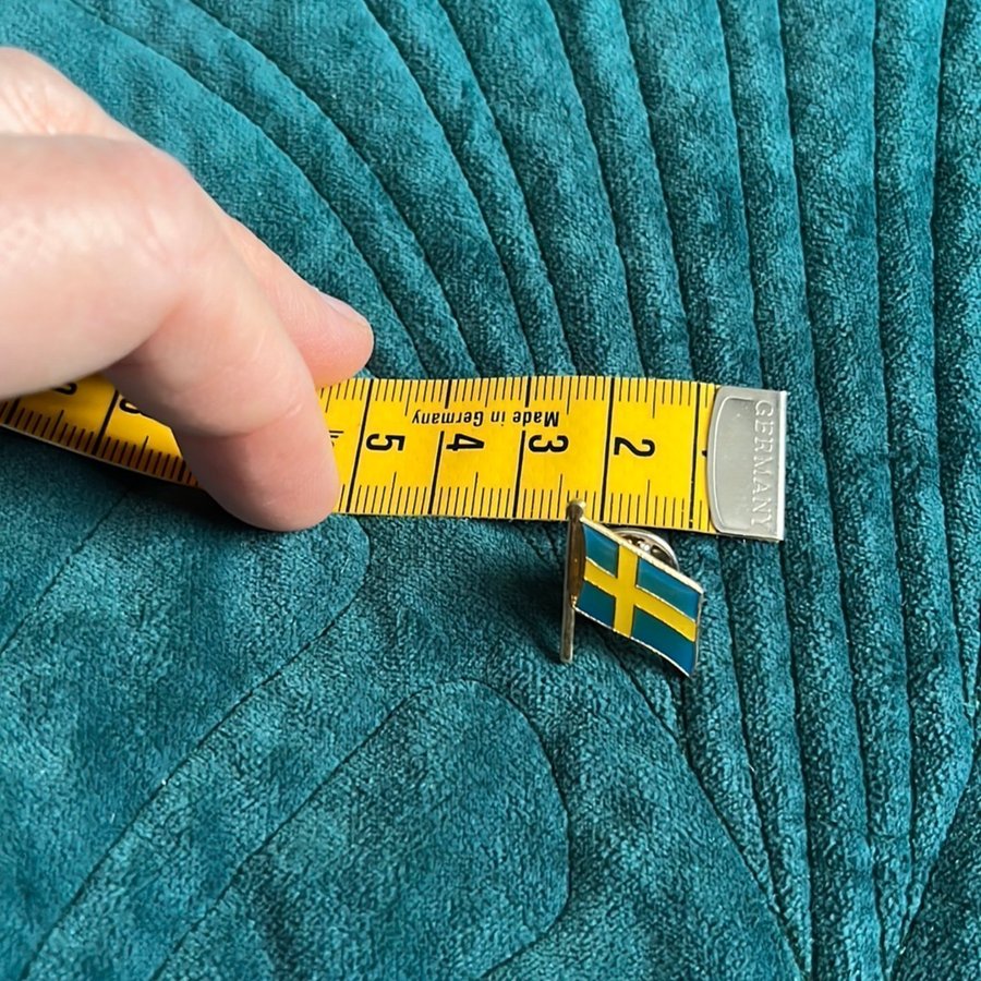 Retro svenska flaggan Smycke pärla brosch