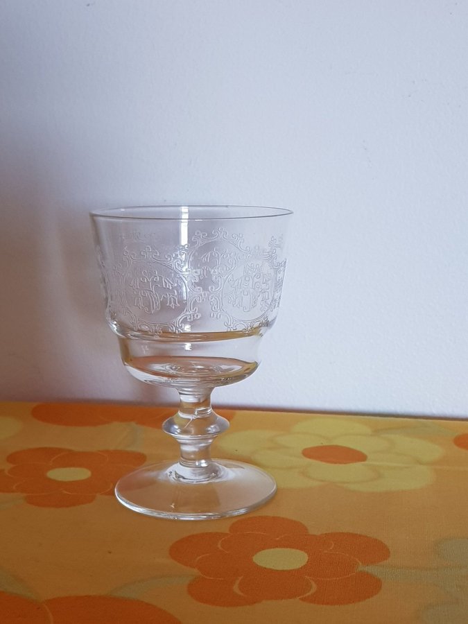 Retro vintage vitvinsglas Elon Edvin Ollers Kosta Boda