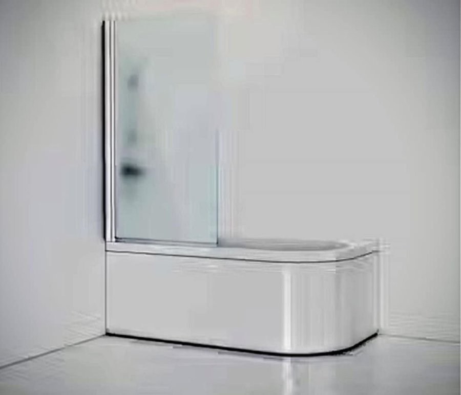 Ny badkarsvägg Svedberg frostglas 80x3x141