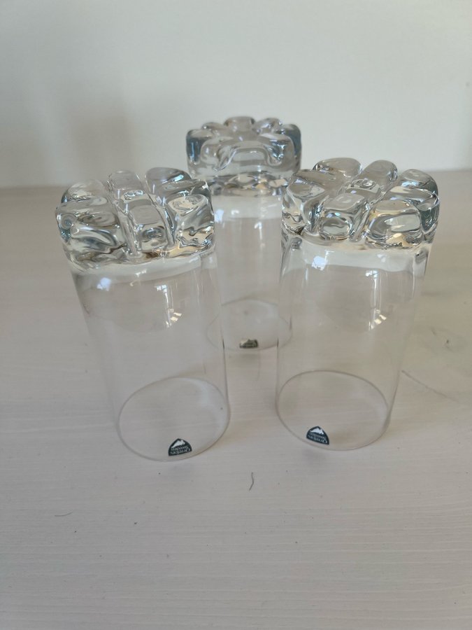 3 st Grogglas/vattenglas Orrefors Erik design Olle Alberius 