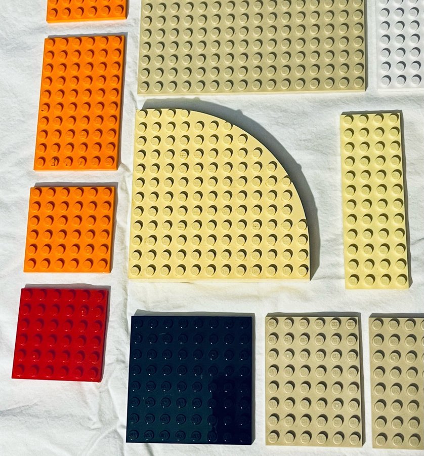 Lego Friends Plattor 2 tjocka och 15 tunna Olika färg och stl