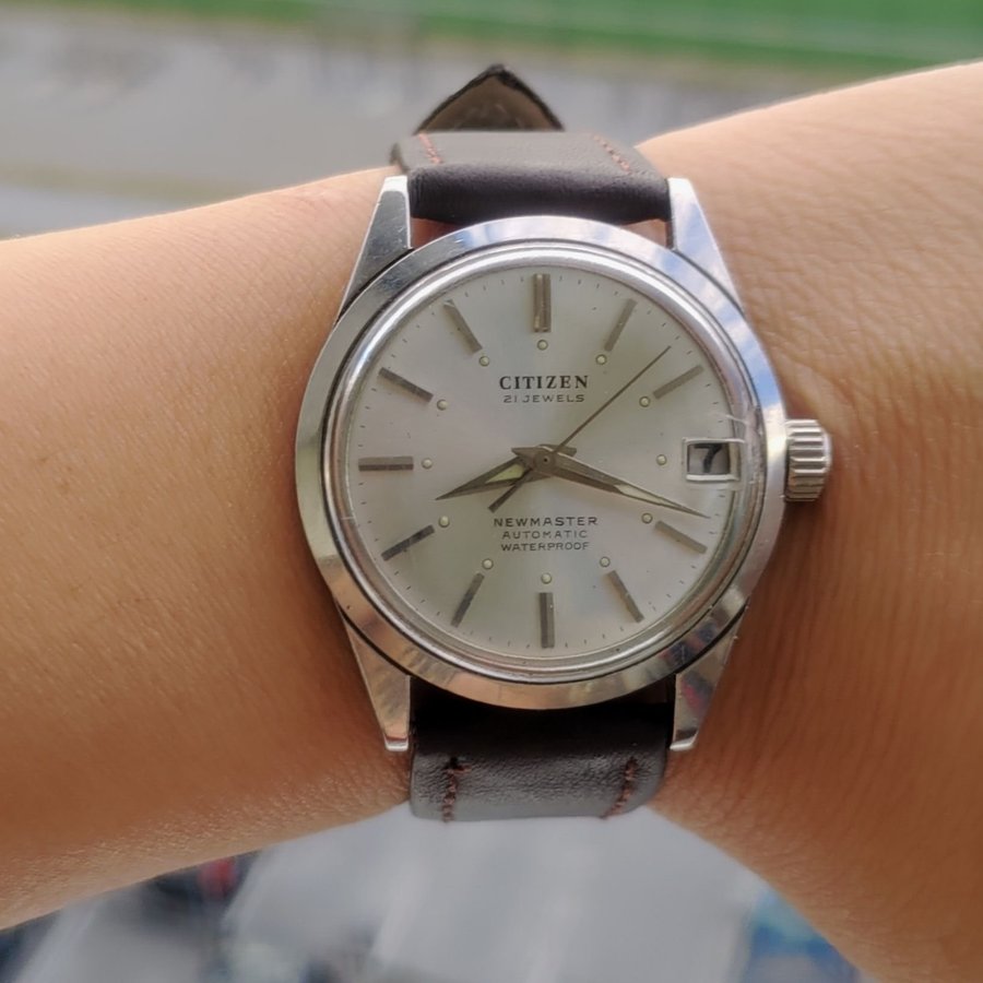 Vintage klocls : Citizen Newmaster Automatic (37mm med krona )