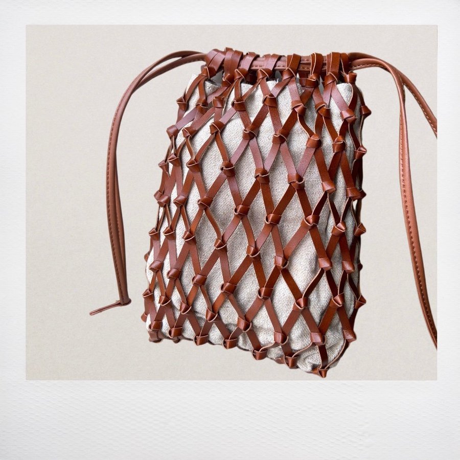 Bags - Handcrafted Leather Woven Bag | Handgjord Läderväska|