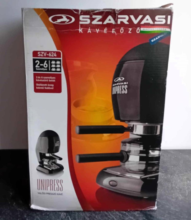 Szarvasi espressomaskin för 2-6 koppar
