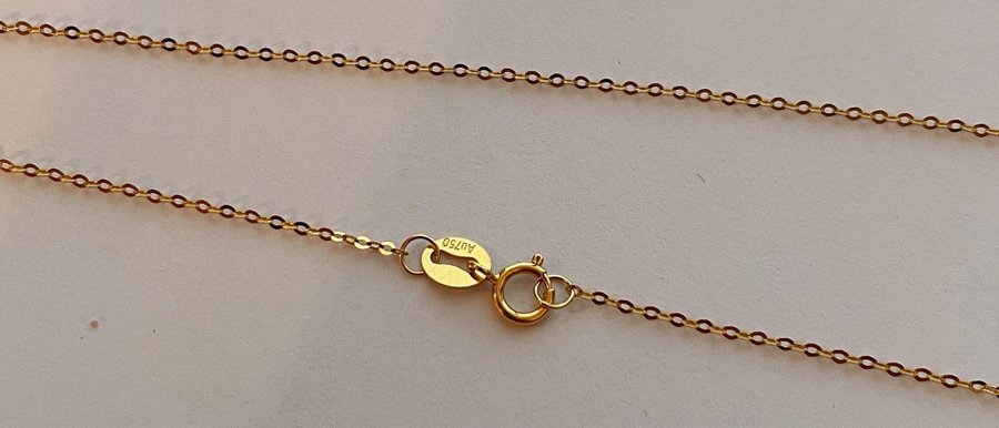 Halsband:äkta 18k guld med äkta pärla