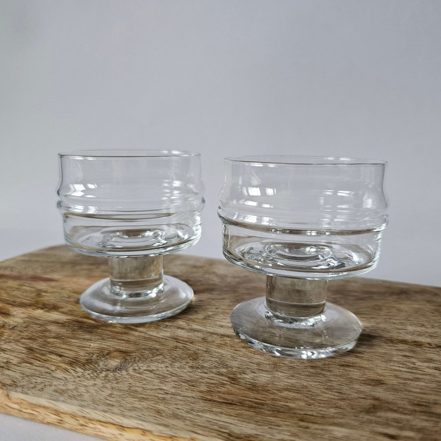 2 st iittala Pisaranrengas Timo Sarpaneva 1960tal vintage glas champagneglas