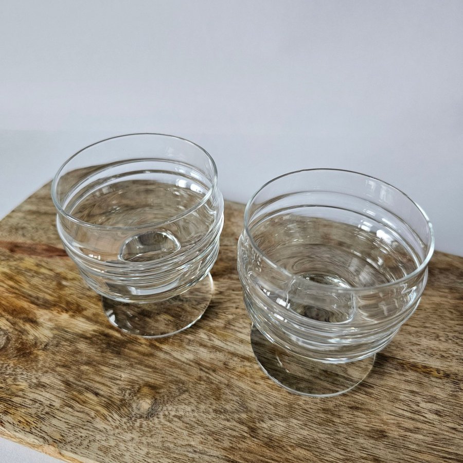 2 st iittala Pisaranrengas Timo Sarpaneva 1960tal vintage glas champagneglas