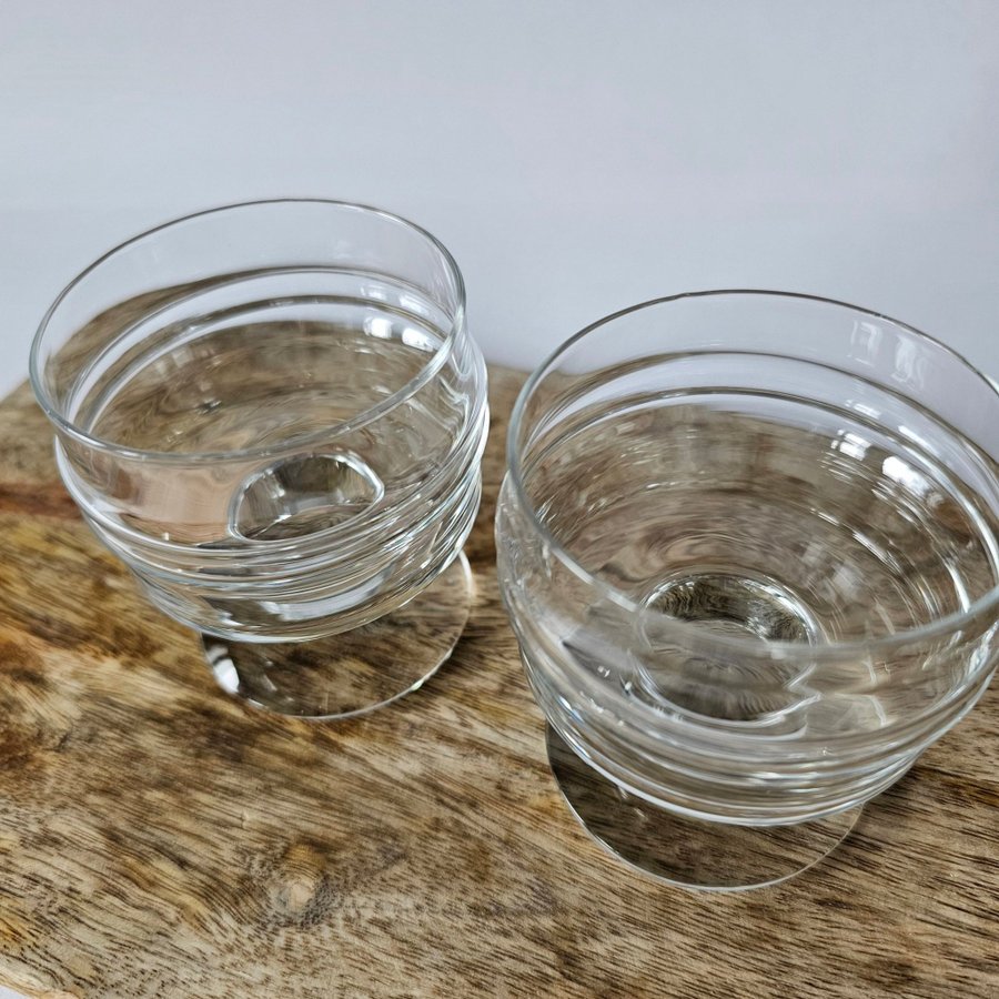 2 st iittala Pisaranrengas Timo Sarpaneva 1960tal vintage glas champagneglas