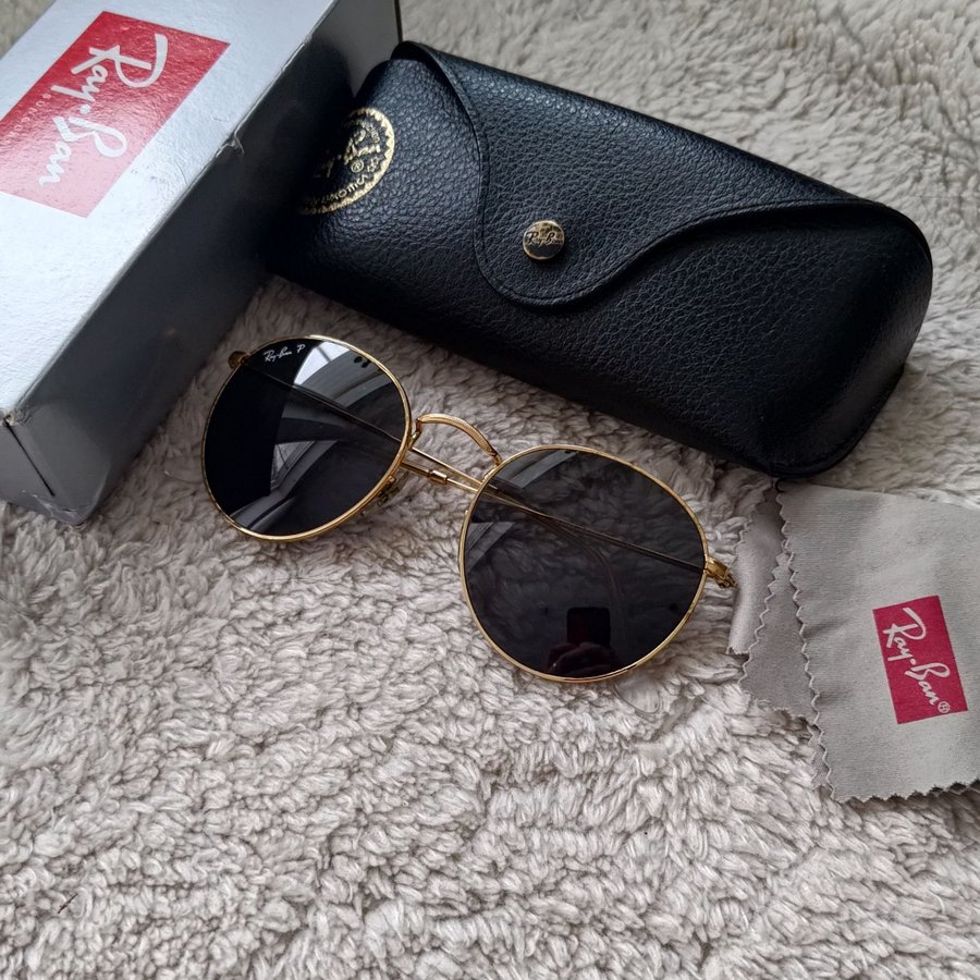 Polariserande ray-ban round metal 3447 utrop 1kr!