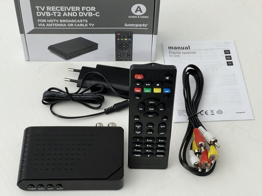 TV digital TV box och mediaspelare för TV med inspelning och fjärrkontroll