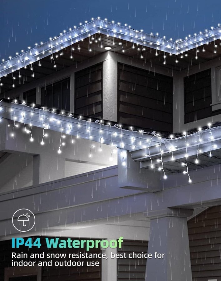 LIGHTNUM Christmas Lights Outdoor Ice Rain Lightnum 17m 480