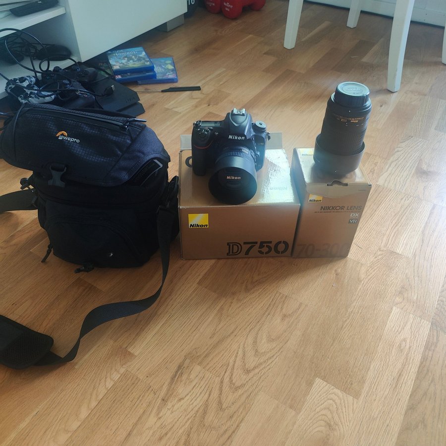 Nikon D750 med objektiv