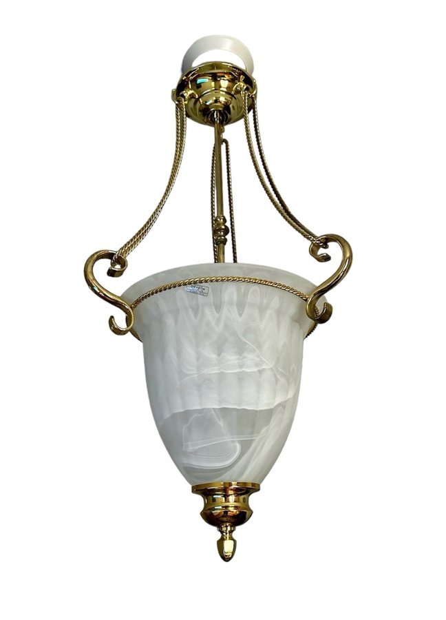 TAKLAMPA glas och metall Murano Italien 1900-tal