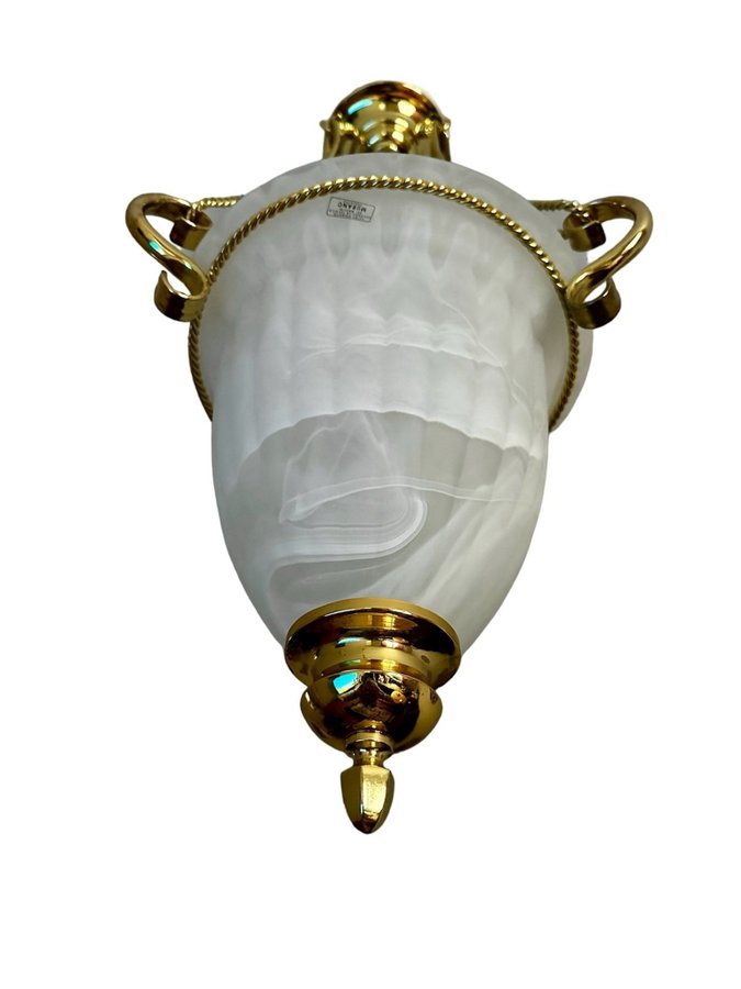 TAKLAMPA glas och metall Murano Italien 1900-tal