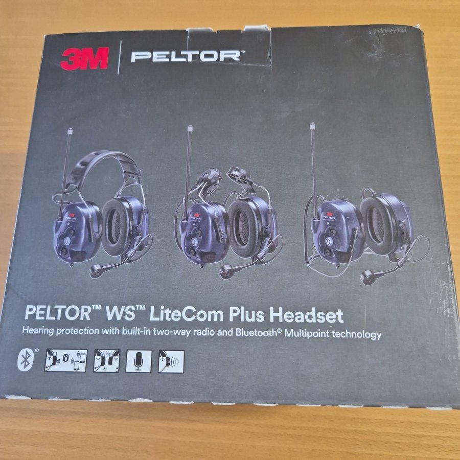 Peltor ws LiteCom Plus E4410 Radio Bluetooth och Komradio Nya