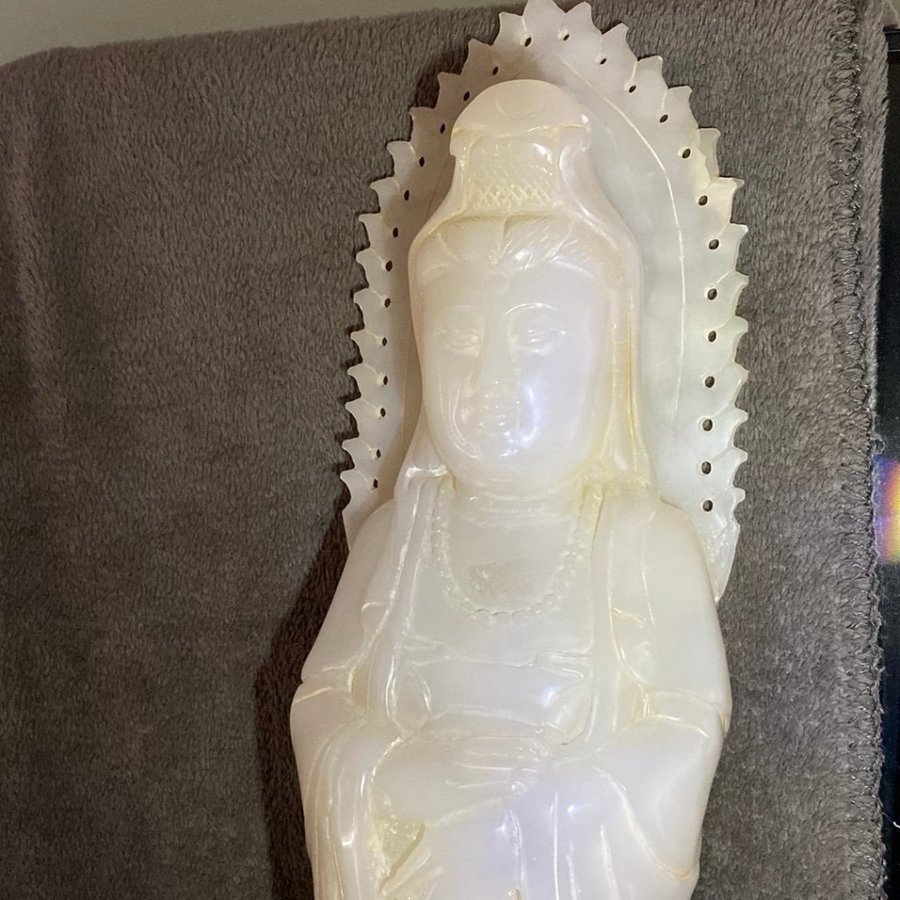 Kinesisk jade figurin 65 cm hög