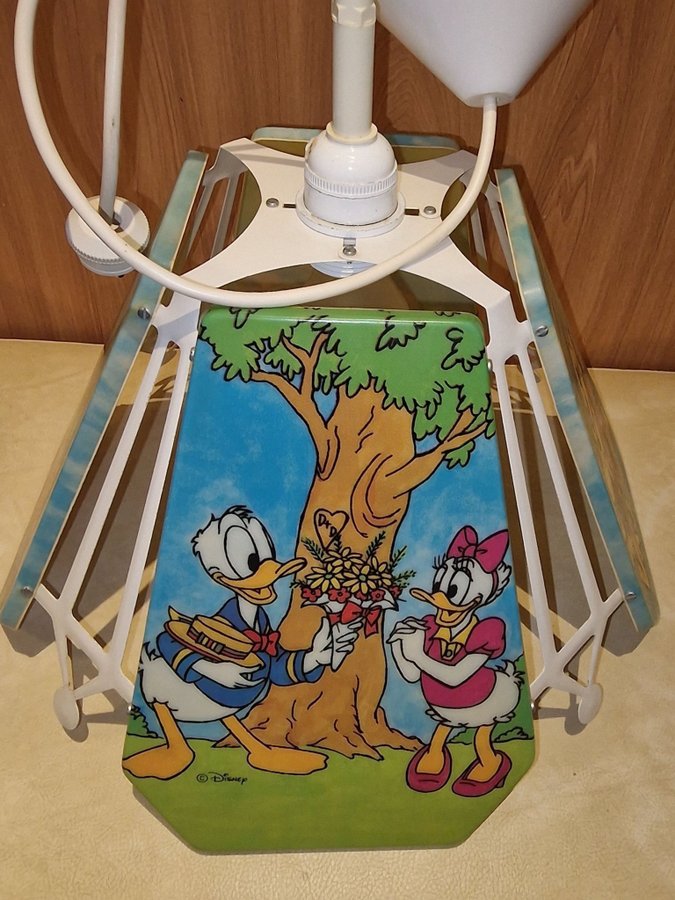 Vintage ~ disney lamp~ Bambi lampe til barnerom - veldig koselig taklampe