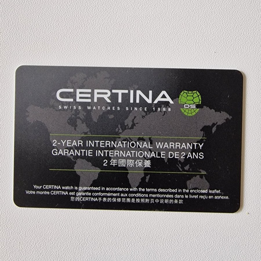 Certina Certifikat blankt