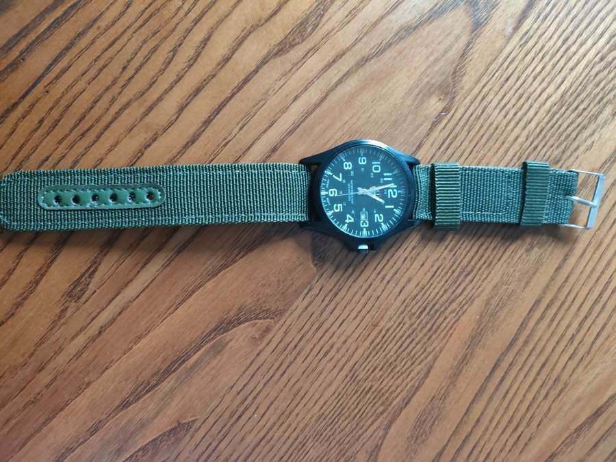 Ny Militär Klocka Herrklocka Sport Klockor Army grön Nylon band