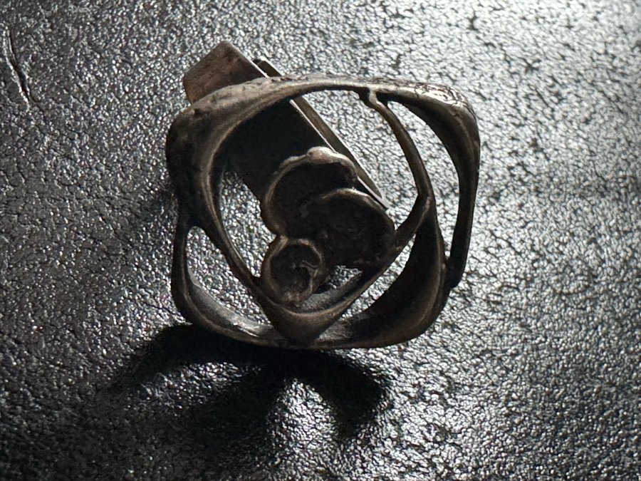 Sten  Laine Ring Finsk brutalism 1973 Silver