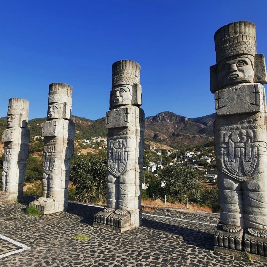 STERLING SILVER - Atlantes de Tula - Skulptur figurin totem Mexiko - UTROP 1KR