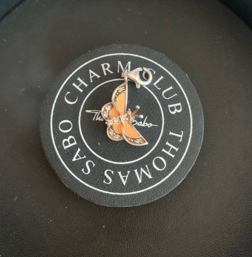 Thomas Sabo charm / berlock fjäril / butterfly med Cubic Zirconia stenar