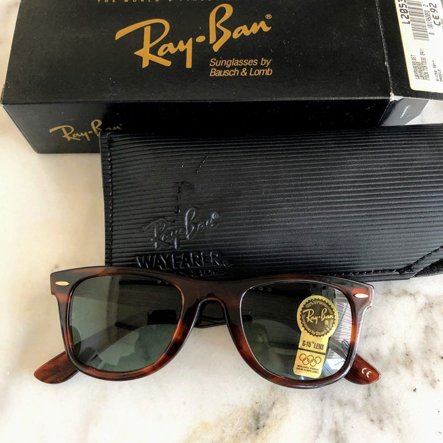 RayBan Ray Ban L2053 Wayfarer G-15 Lens Mock Tortoise BauschLomb BL USA RARE