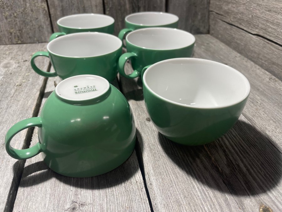 Light green- ROSENTHAL COFFEE CUP SET 6 pieces