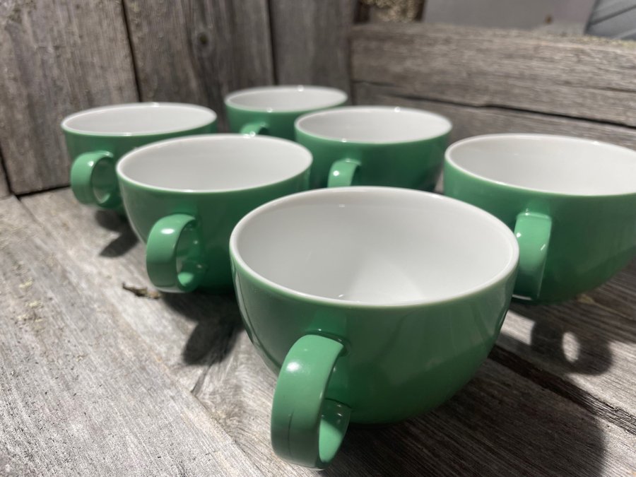 Light green- ROSENTHAL COFFEE CUP SET 6 pieces