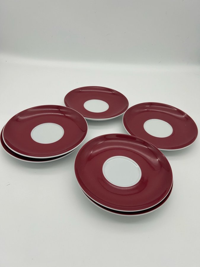 Rosenthal dessert PLATE SET in vine red