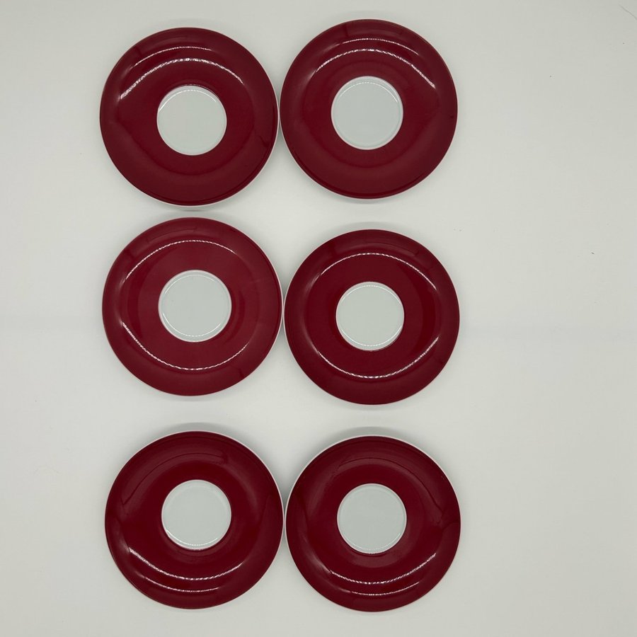 Rosenthal dessert PLATE SET in vine red