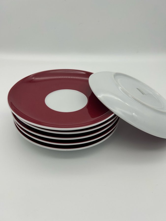 Rosenthal dessert PLATE SET in vine red