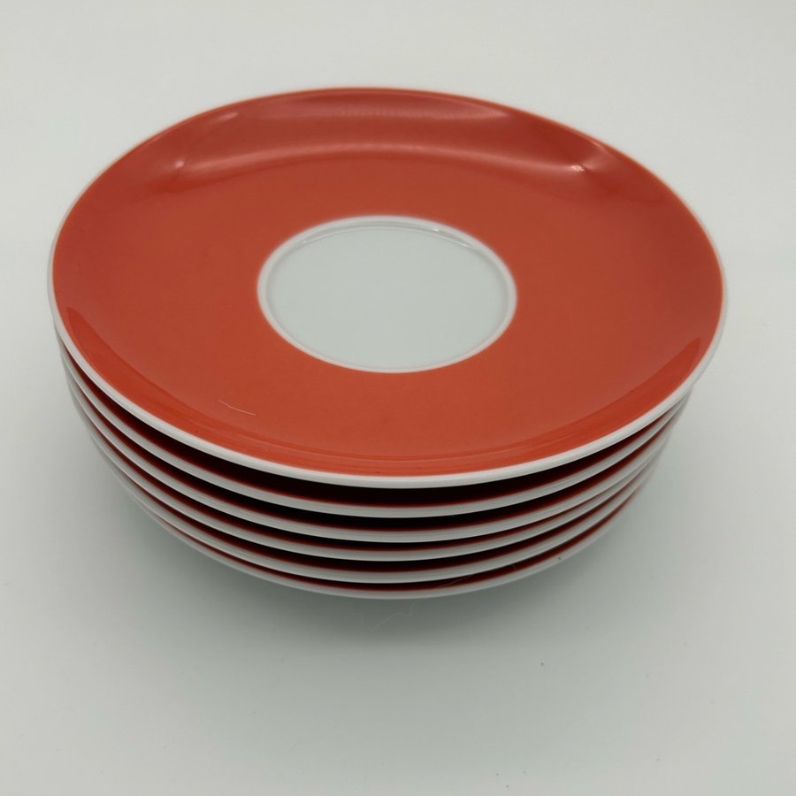 Rosenthal dessert PLATE SET in dark orange