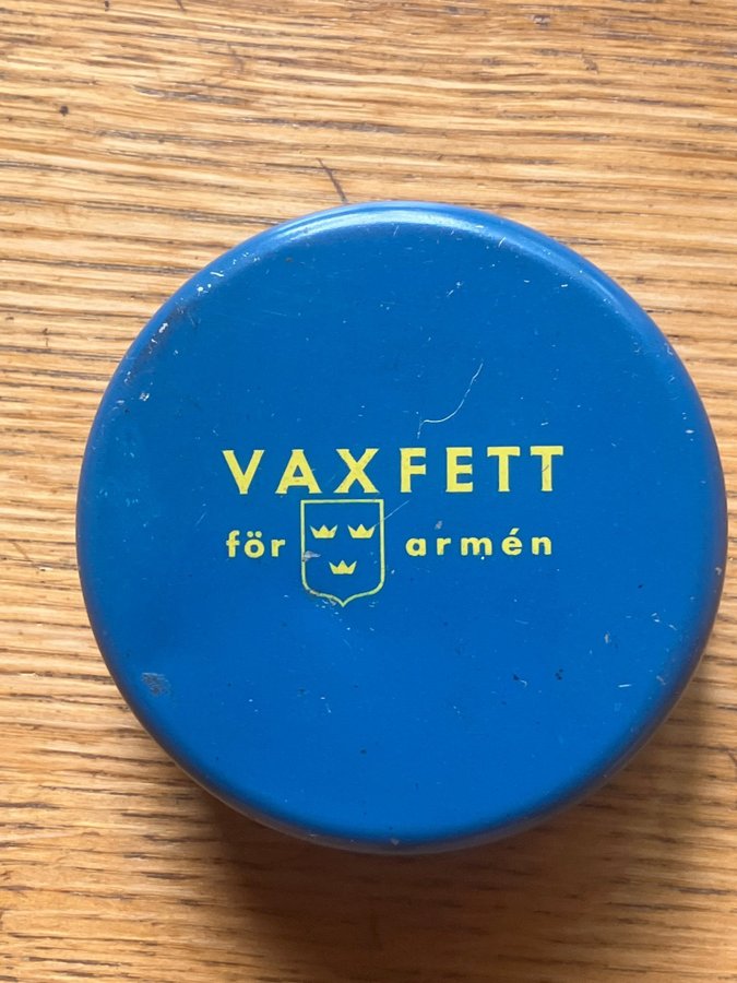 Plåtburk Vaxfett för armén 8 cm i diameter