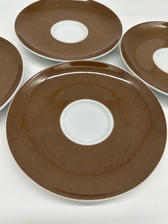 ROSENTHAL dessert PLATE SET in brown